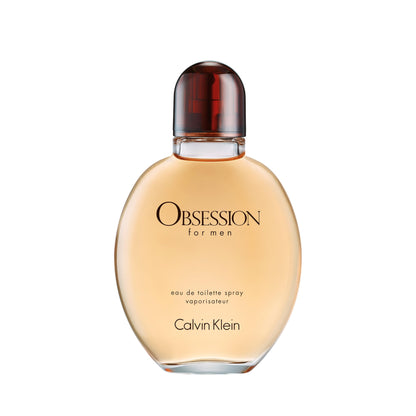 Calvin Klein Obsession for Men Eau de Toilette – Ambery Men's Cologne – With Notes of Bergamot,Mandarin, Lavender & Musk – Luxury Perfumes for Men – Long Lasting Fragrance, 4.2 Fl oz