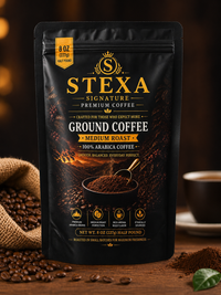 STEXA Signature Ground Coffee – Medium Roast 100% Arabica (8 oz / 227g)